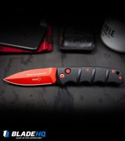 Boker Black Widow Kalashnikov Dagger Automatic Knife (3.25" Red D2) -Blade HQ Shop Boker Black Widow Kalashnikov Dagger Automatic Knife Red BHQ92706 kp steel web