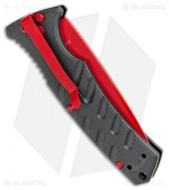Boker Black Widow Strike Drop Point Automatic Knife Black (3.25" Red D2) -Blade HQ Shop Boker Black Widow Strike Drop DP Black Red 01BO434NSOI BHQ 97030 jr side