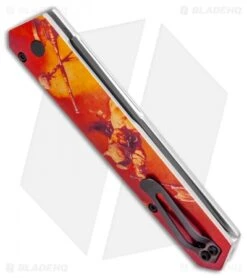 Boker Burnley Kwaiken Automatic Knife Frank Frazetta Series LE Red (3.5" Black) -Blade HQ Shop Boker Burnley Kwaiken Automatic Knife Red Frazetta BHQ 95715 ns side