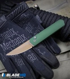 Boker Burnley Kwaiken Compact Automatic Knife OD Green (3" Copper) Pro-Tech -Blade HQ Shop Boker Burnley Kwaiken Compact Automatic Knife OD Green Copper Protech BHQ 94102 kp tactical web