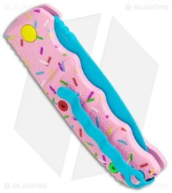 Boker Mini Dessert Warrior Kalashnikov Dagger Automatic Knife (2.5" Blue) Donut -Blade HQ Shop Boker Desert Warrior Mini Kalashnikov Dagger Auto Blue Donut BHQ 113886 jr side