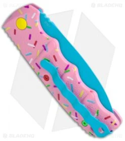 Boker Dessert Warrior Kalashnikov Dagger Automatic Knife (3.25" Blue) Donut -Blade HQ Shop Boker Dessert Warrior Kalashnikov Dagger Auto Donut Blue 01KALS72NSOI BHQ 108010 jr side