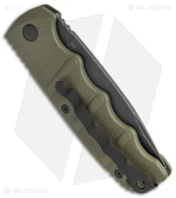 Boker Kalashnikov Drop Point Automatic Knife OD Green (3.25" Smokewash) -Blade HQ Shop Boker Kalashnikov Auto OD Green D2 Smokewash BHQ 144761 jr side