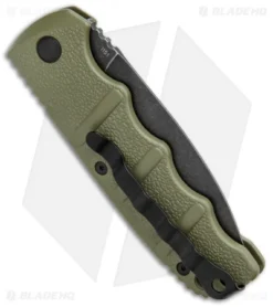Boker Kalashnikov Dagger Automatic Knife OD Green (3.25" Smokewash D2) -Blade HQ Shop Boker Kalashnikov Dagger Auto OD Green Smokewash BHQ 117068 jr side