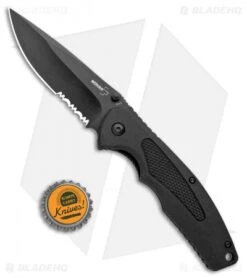 Boker Plus Gemini NGA Spring Assisted Knife Black (3.5" Black Serr) 01BO503 7 Boker Plus Gemini NGA Spring Assisted Knife Black (3.5" Black Serr) 01BO503 -Blade HQ Shop Boker Plus Gemini NGA SA Black Black Serr 01BO503 BHQ 105723 jr bottlecap