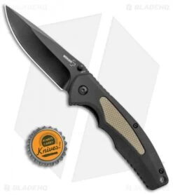 Boker Plus Gemini NGA Spring Assisted Knife Black/Coyote (3.5" Black) 01BO505 -Blade HQ Shop Boker Plus Gemini NGA SA Black Coyote Black 01BO505 BHQ 105722 jr bottlecap