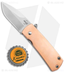 Boker Plus Shamsher Automatic Liner Lock Knife Copper (1.9" Satin) 01BO362 -Blade HQ Shop Boker Plus Shamsher Auto LL Copper Satin BHQ 139171 jr bottlecap