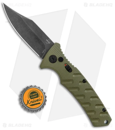 Boker Plus Strike Bowie Automatic Knife OD Green (3.25" Black SW) 4 Boker Plus Strike Bowie Automatic Knife OD Green (3.25" Black SW) - Image 4