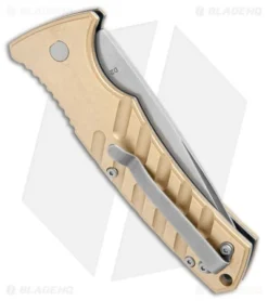 Boker Plus Strike Brass Automatic Knife (3.25" Stonewash) 7 Boker Plus Strike Brass Automatic Knife (3.25" Stonewash) -Blade HQ Shop Boker Plus Strike Brass Auto SW 01BO399NSOI BHQ 107937 jr side