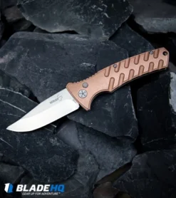 Boker Plus Strike Copper Automatic Knife (3.25" Stonewash) -Blade HQ Shop Boker Plus Strike Copper Automatic Knife Stonewash BHQ 99645 kp stone web