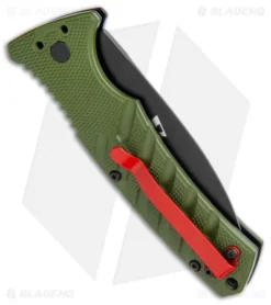 Boker Warhawk Strike Dagger Automatic Knife Black (3.25" Black D2) -Blade HQ Shop Boker Plus Warhawk Strike Dagger Auto Green Black BHQ 113922 jr side
