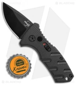 Boker Stubby Strike CA Legal Automatic Knife (1.9" Black D2) -Blade HQ Shop Boker Stubby Strike CA Legal Auto Black 01BO441NSOI BHQ 99647 jr bottlecap