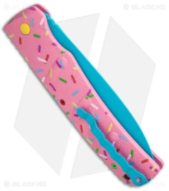 Boker XXL Kalashnikov Exclusive Dessert Warrior Automatic Knife (4.75" Blue) -Blade HQ Shop Boker XXL Kalashnikov Auto Dessert Warrior BHQ Exclusive Pink Blue BHQ 126276 jr side
