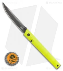 CRKT CEO Bamboo Liner Lock Knife GRN (3.1" Black Stonewash) 7096YGK -Blade HQ Shop CRKT CEO Bamboo Liner Lock Knife GRN 3.1in Black Stonewash 7096YGK BHQ 115252 LS Bottlecap