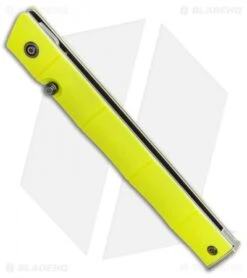 Blade HQ Shop -Blade HQ Shop CRKT CEO Bamboo Liner Lock Knife GRN 3.1in Black Stonewash 7096YGK BHQ 115252 LS Spine