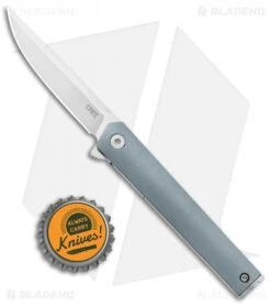 CRKT CEO Compact Liner Lock Knife Gray GRN (2.61" Satin) -Blade HQ Shop CRKT CEO Compact Glass Reinforced Nylon LL Satin BHQ 138961 jr bottlecap