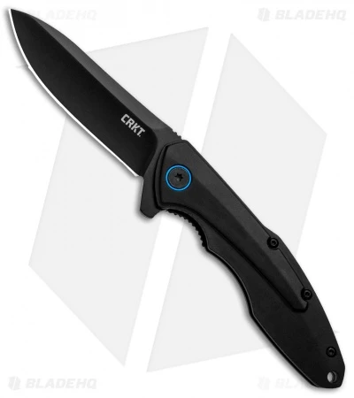 CRKT Caligo Liner Lock Flipper Knife Black Al (3.1" D2 Black) BHQ Exclusive 1 CRKT Caligo Liner Lock Flipper Knife Black Al (3.1" D2 Black) BHQ Exclusive