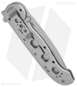 CRKT M16-04SS Stainless Steel Frame Lock Knife Tanto (3.9" Bead Blast) -Blade HQ Shop CRKT Carson M16 04SS SS Tanto FL Flipper BB BHQ 138967 jr side