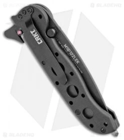 CRKT Carson M16-12ZLEK Tanto Flipper Knife Zytel (3" Black Serr) -Blade HQ Shop CRKT Carson M16 12ZLEK Tanto Zytel Black Serr BHQ 9882 jr side