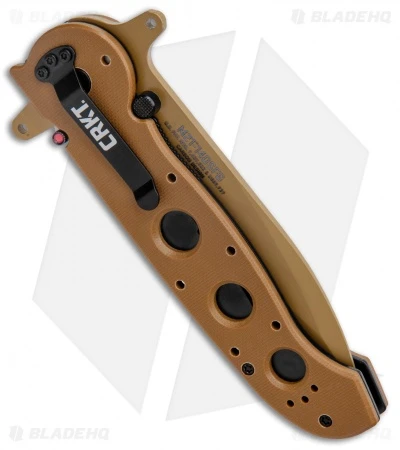 CRKT Carson M21-14DSFG Special Forces Flipper Knife Tan G-10 (3.875" Serr) 3 CRKT Carson M21-14DSFG Special Forces Flipper Knife Tan G-10 (3.875" Serr) - Image 3