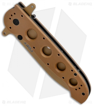 CRKT Carson M21-14DSFG Special Forces Flipper Knife Tan G-10 (3.875" Serr) 2 CRKT Carson M21-14DSFG Special Forces Flipper Knife Tan G-10 (3.875" Serr) - Image 2