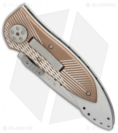 CRKT Elishewitz E-Lock Folding Knife Bronze (3.9" Satin Serr) 7333 2 CRKT Elishewitz E-Lock Folding Knife Bronze (3.9" Satin Serr) 7333 - Image 2