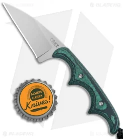CRKT Folts Minimalist Fixed Blade Neck Knife Micarta (2" Bead Blast) 2385 -Blade HQ Shop CRKT Folts Minimalist Neck Knife Black Green Micarta BB 2385 BHQ 4592 jr bottlecap