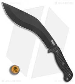 CRKT Johnson KUK Tactical Kukri Fixed Blade Knife (10.56" Black) 2742 -Blade HQ Shop CRKT Johnson KUK Tactical Kukri black BHQ 76695 er bottlecap