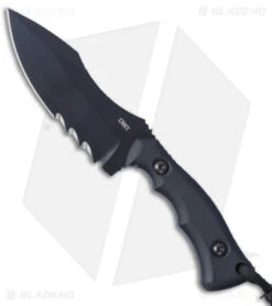 CRKT Kaila Cumings Bugsy Fixed Blade Knife Black G-10 (3.78" Black Veff Serr)