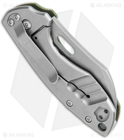 CRKT Pilar Exclusive Frame Lock Knife Green Micarta (2.4" Stonewash D2) 3 CRKT Pilar Exclusive Frame Lock Knife Green Micarta (2.4" Stonewash D2) - Image 3