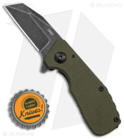 CRKT Graham Razelcliffe Frame Lock Knife OD Green G-10 (2.4" Black Stonewash) -Blade HQ Shop CRKT Razecliffe OD G10 Black Blade BHQ 140696 td size
