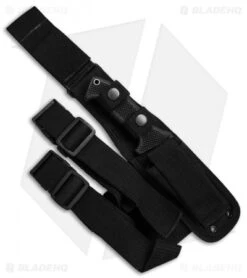 CRKT M60-14NK SOTFB Fixed Blade Knife Tanto (4.38" Black Serr) -Blade HQ Shop CRKT SOTFB Black Serr Tanto M60 14NK BHQ 49727 jr sheath