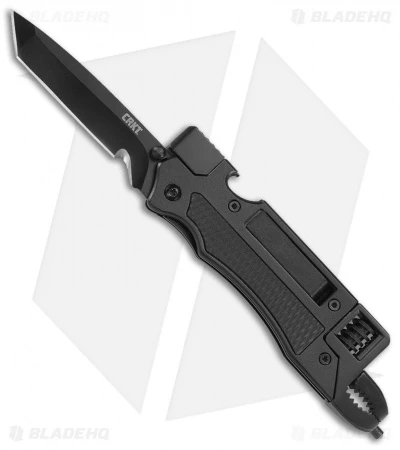 CRKT Septimo Multi-Tool Tanto Liner Lock Knife Black Aluminum (2.9" Black) 1 CRKT Septimo Multi-Tool Tanto Liner Lock Knife Black Aluminum (2.9" Black)
