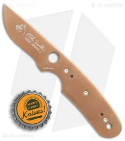CRKT Side Hawg 2 Fixed Blade Neck Knife W/ Pivot Sheath (2.25" Bronze) 2404BR -Blade HQ Shop CRKT Side Hawg 2 neck knife pivot sheath bronze 2404BR BHQ 69071 er size