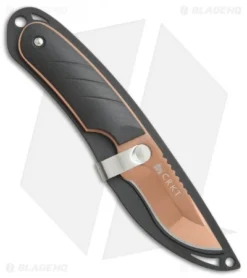 CRKT Side Hawg 2 Fixed Blade Neck Knife W/ Pivot Sheath (2.25" Bronze) 2404BR -Blade HQ Shop CRKT Side Hawg 2 neck knife pivot sheath bronze 2404BR BHQ 69071 er spine