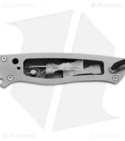 CRKT TSR Terzuola Survival Rescue Fixed Blade Knife Black GFN (4.3" Satin ) 2061 -Blade HQ Shop CRKT T SR Terzuola survival rescue black GFN satin 2061 BHQ 51818 er open