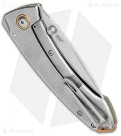 CRKT Exclusive Burnley Tuna Frame Lock Knife Green Micarta (3.3" Satin S35VN) 6 CRKT Exclusive Burnley Tuna Frame Lock Knife Green Micarta (3.3" Satin S35VN) -Blade HQ Shop CRKT Tuna FL Green Micarta Satin BHQ 113868 jr side