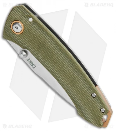 CRKT Exclusive Burnley Tuna Frame Lock Knife Green Micarta (3.3" Satin S35VN) 2 CRKT Exclusive Burnley Tuna Frame Lock Knife Green Micarta (3.3" Satin S35VN) - Image 2