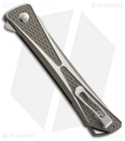 CRKT Crossbones Liner Lock Knife Aluminum (3.5" Satin) 7530 -Blade HQ Shop CRKT crossbones 7530 BHQ 51835 er side