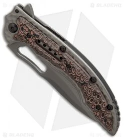 CRKT Ikoma Fossil Frame Lock Knife (3.96" Gray Serr) 5471K -Blade HQ Shop CRKT ikoma fossil gray serr 5471K BHQ 21379 er spine