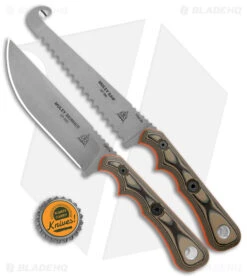 TOPS Knives Muley Combo W/ Kydex Sheaths (Skinner & Saw) MCMB-02 -Blade HQ Shop TOPS Knives Muley Skinner Saw Combo G 10 SW Leather Sheath BHQ 174980 jr bottlecap large