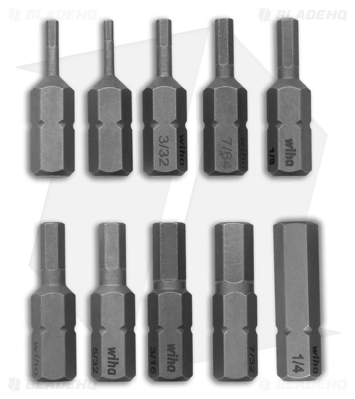 Wiha Tools 10 Piece Standard Hex Bit Set - 72596 1 Wiha Tools 10 Piece Standard Hex Bit Set - 72596