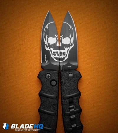 Boker Skull Kalashnikov Dagger Automatic Knife (3.25" Black D2) 6 Boker Skull Kalashnikov Dagger Automatic Knife (3.25" Black D2) - Image 6