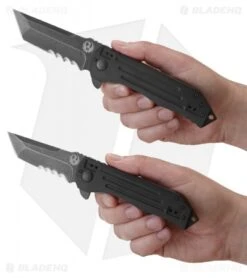 CRKT Ruger Knives 2-Stage Compact Tanto Flipper Knife (3.5" Black SW) R2103K -Blade HQ Shop crkt ruger r2103k hand cm 1